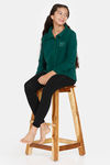 Zivame Girls Polar Fleece Knit Poly Sweatshirt - Sea Moss — thumbnail 4
